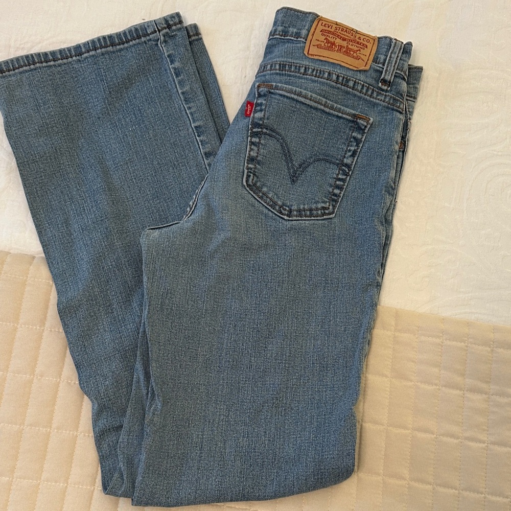 Levi's Perfectly Slimming Classic boot cut Blue Jeans